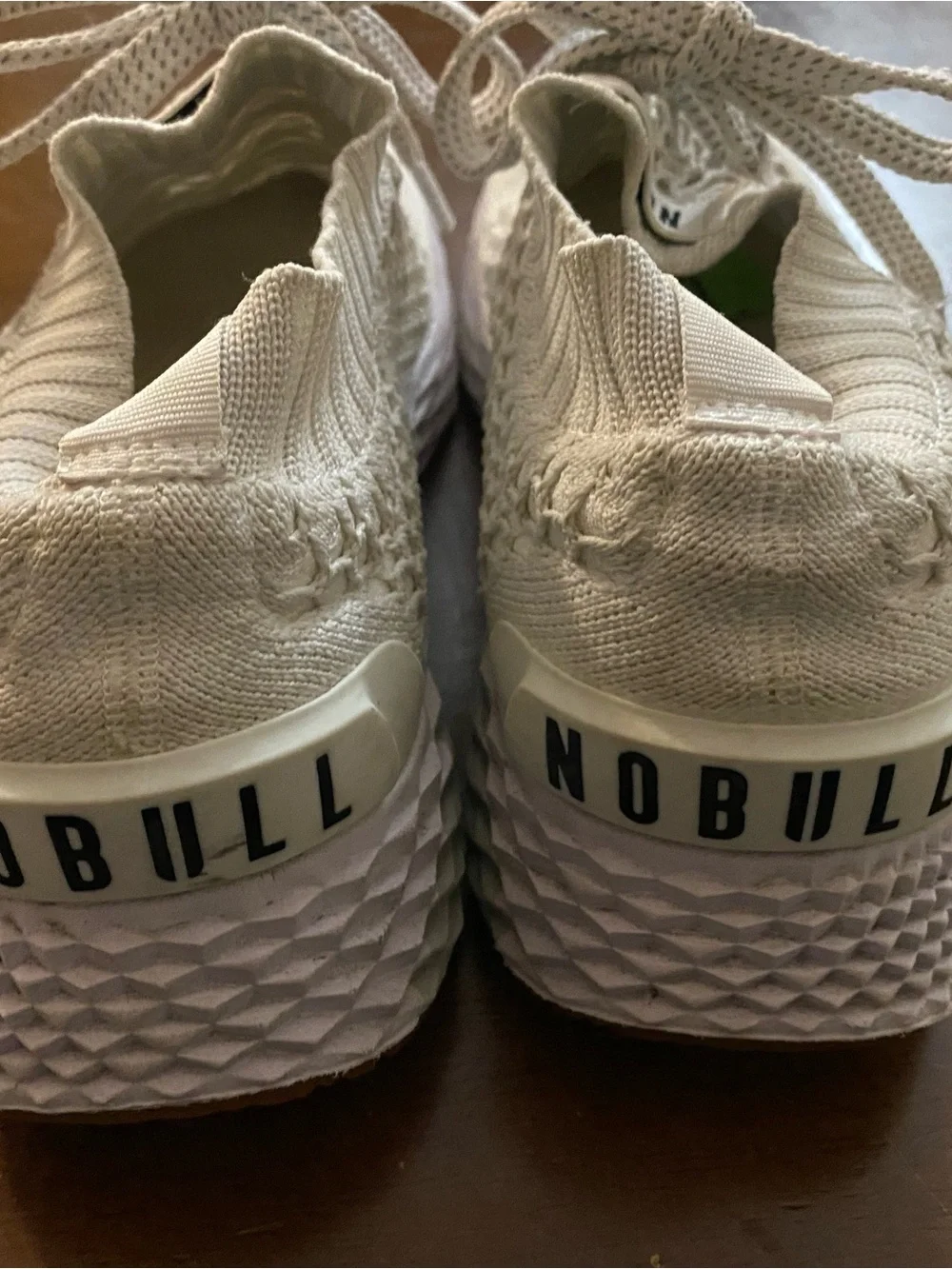 No Bull  Men’s Knit Sneakers in Off-White